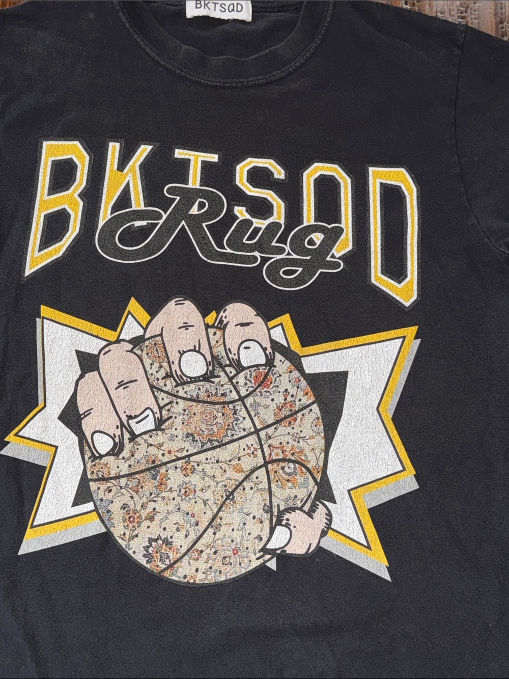 BKTSQD X RUG short sleeve t-shirt size small like new